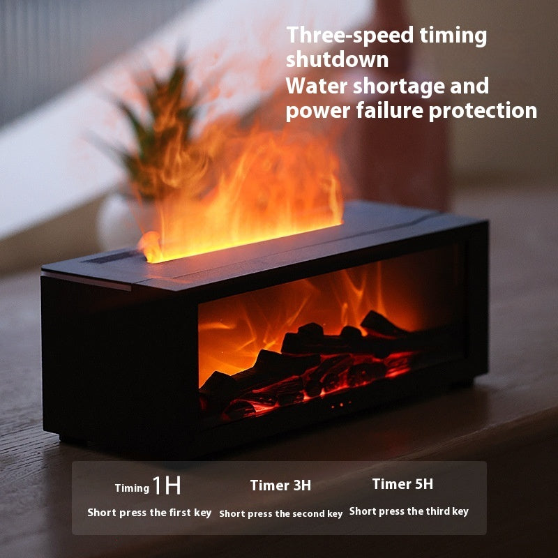 Flame Aroma Diffuser – LED Fire Effect Essential Oil Humidifier