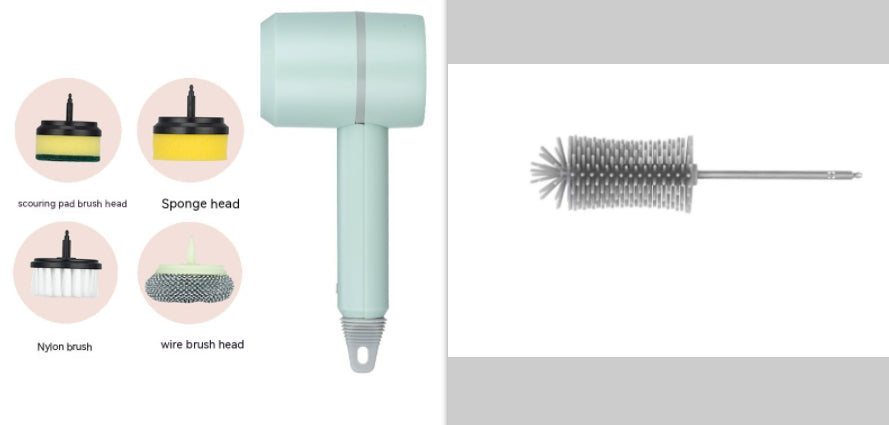 Electric Spin Cleaning Brush – Wireless Rechargeable Scrubber for Kitchen & Bathroom