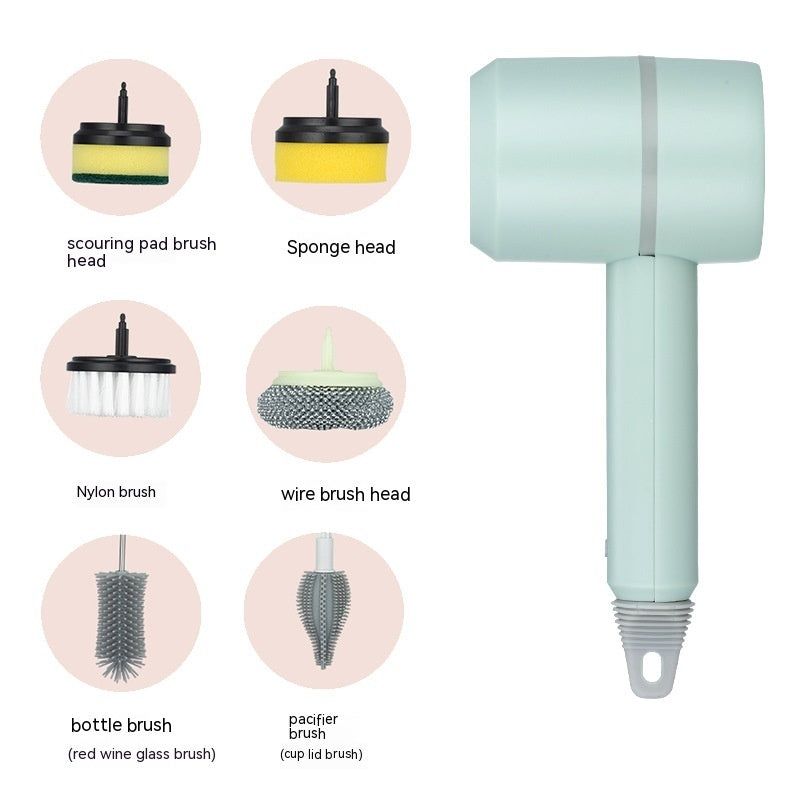 Electric Spin Cleaning Brush – Wireless Rechargeable Scrubber for Kitchen & Bathroom