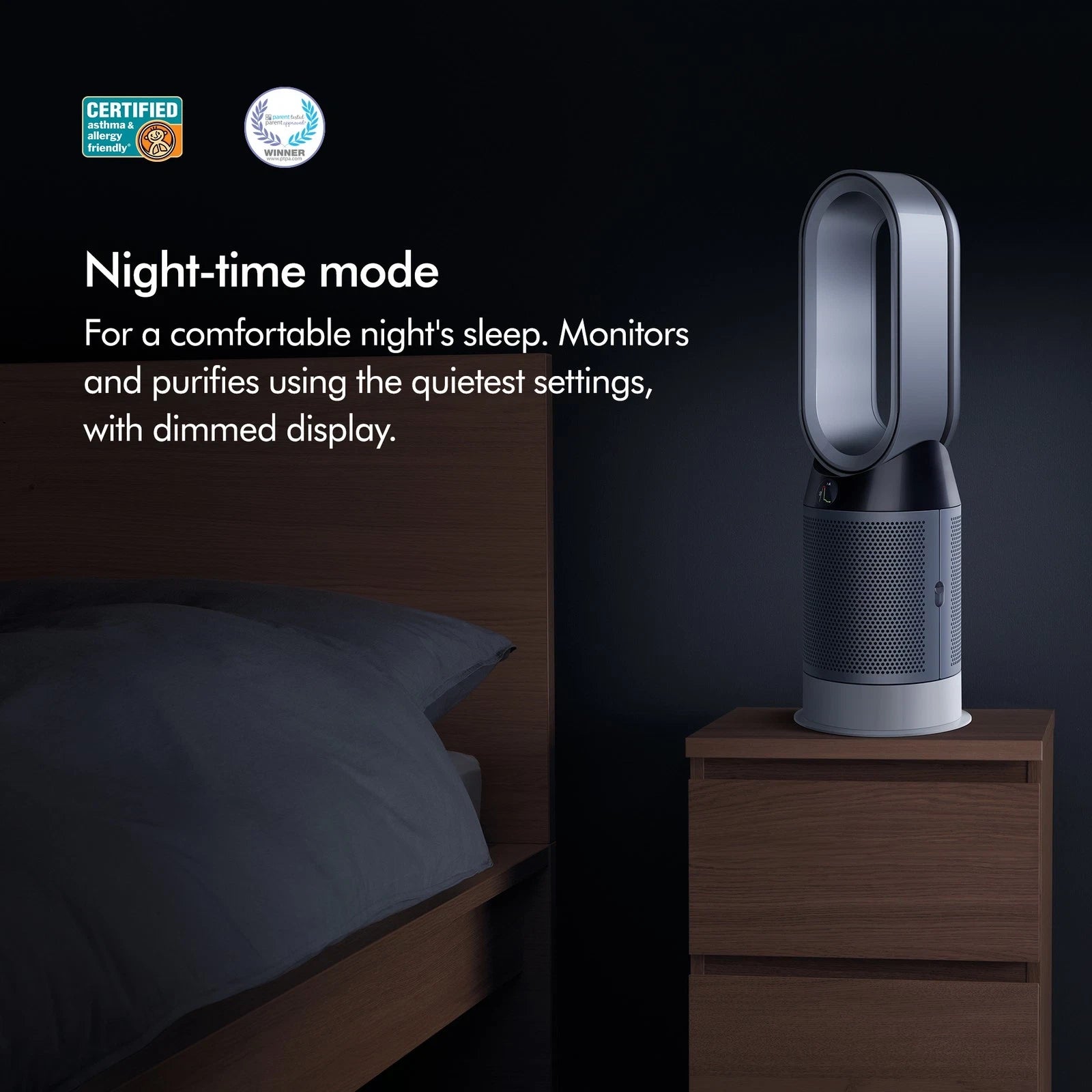 Dyson Purifier Hot+Cool™ Purifying Heating Fan HP4B | White/Silver | Refurbished