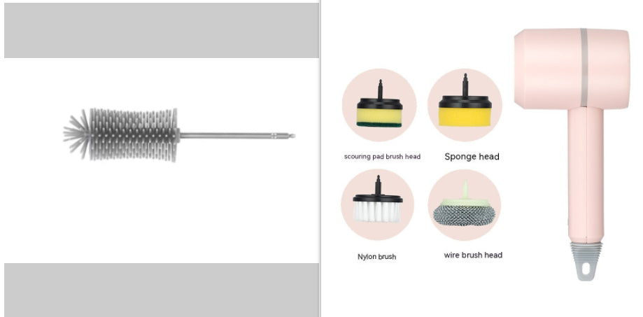 Electric Spin Cleaning Brush – Wireless Rechargeable Scrubber for Kitchen & Bathroom