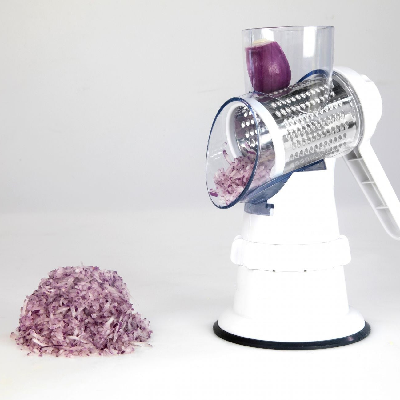 3-in-1 Vegetable Slicer – Manual Rotary Grater & Food Chopper