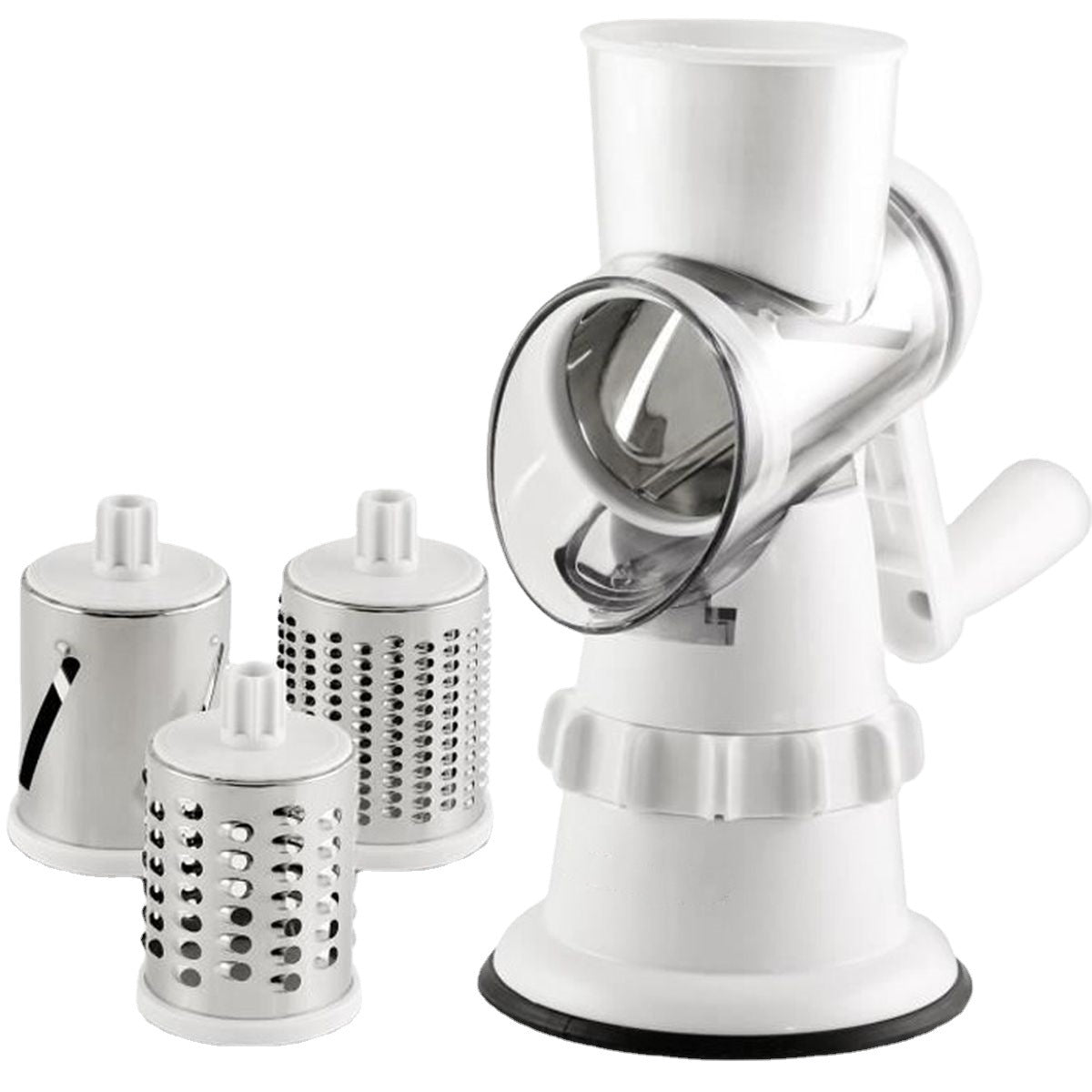 3-in-1 Vegetable Slicer – Manual Rotary Grater & Food Chopper