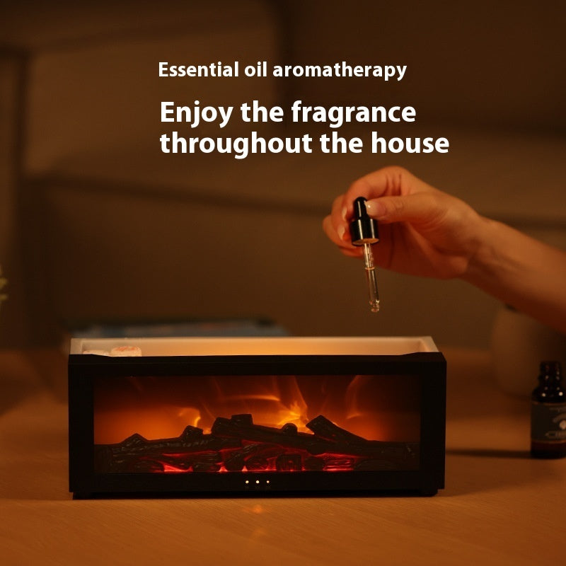 Flame Aroma Diffuser – LED Fire Effect Essential Oil Humidifier