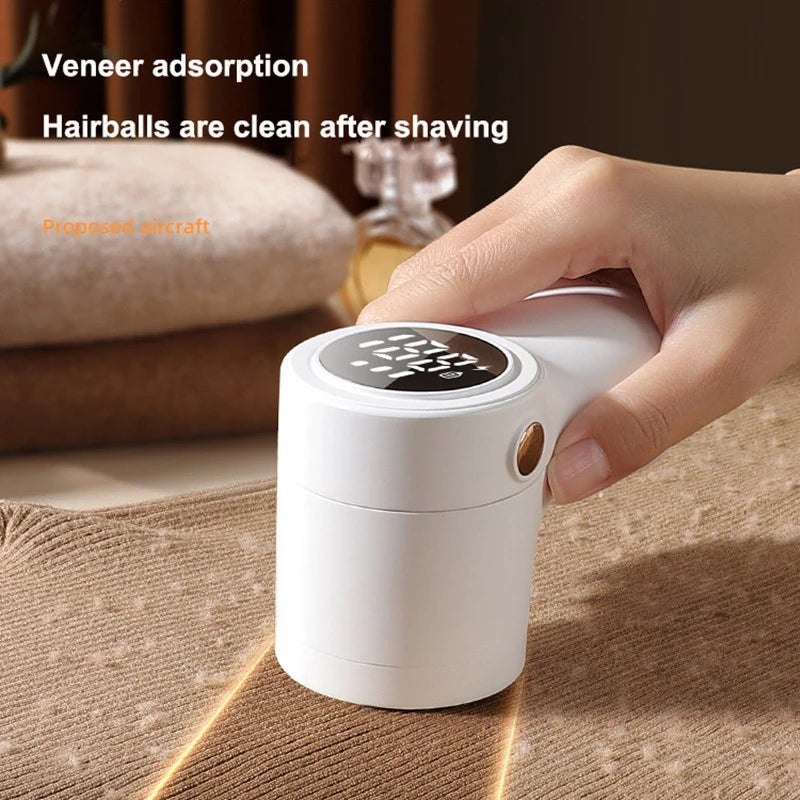 Electric Lint Remover – USB Rechargeable Fabric Shaver with LED Display
